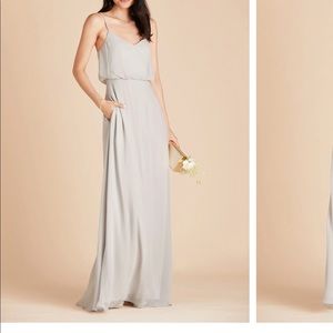 Birdy Grey Brand Chiffon Grey Bridesmaid Dress size 6